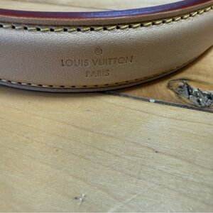 Louis Vuitton Tan and Red Leather Strap